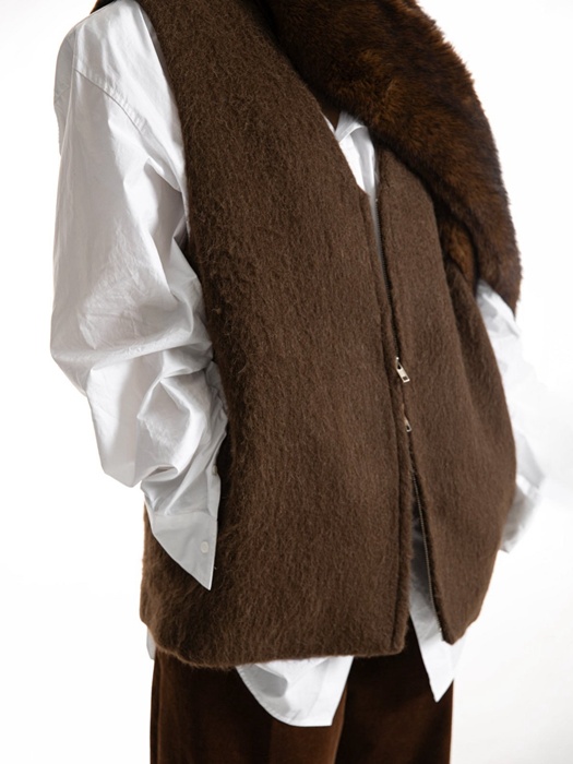 Alpaca Wool Zip-Up Vest Alpaca Wool Zip-Up Vest