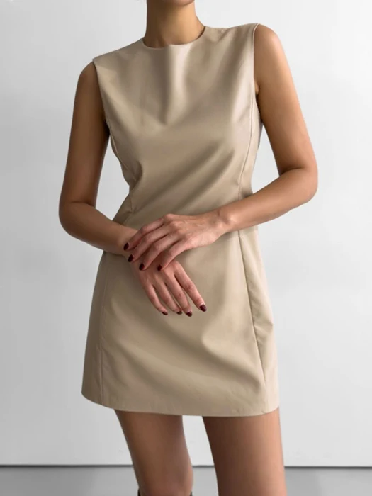 Classic Vegan Mini Sleeveless One-piece Classic Vegan Mini Sleeveless One-piece