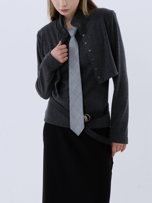 Bokashi Layered Top Cardigan Bokashi Layered Top Cardigan