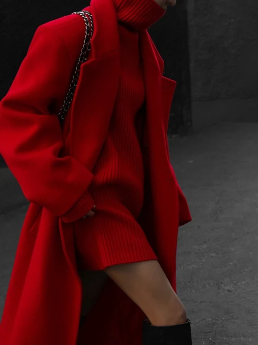 Turtleneck Ribbed Knit Mini One-piece Turtleneck Ribbed Knit Mini One-piece