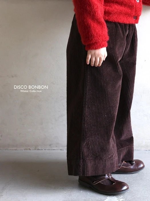 Cute Corduroy Wide Pants