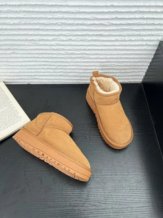 Genuine Suede Round Boots