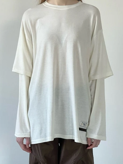 Wool Layered Long Sleeve Tee