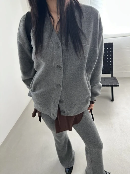 Fleece V Neck Cardigan Fleece V Neck Cardigan