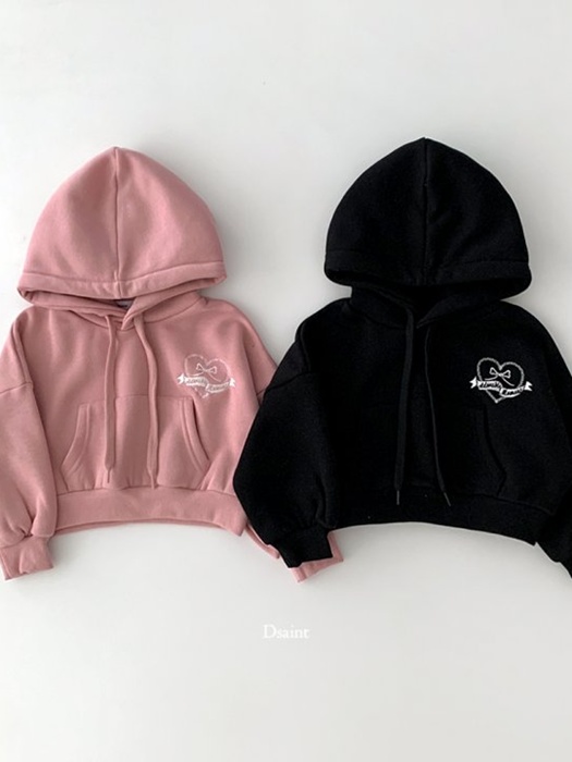 Heart Middle Ribbon Hoodie Heart Middle Ribbon Hoodie