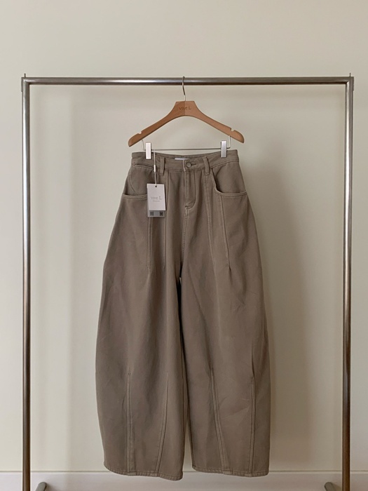 Pintuck Bonded Fleece Denim Pants