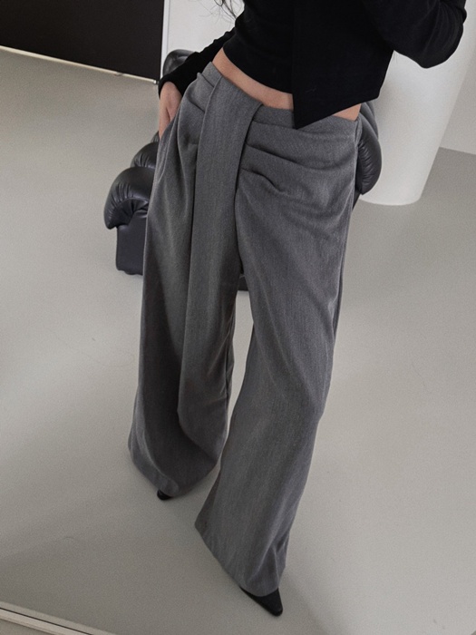 Twist Wide Wool Pants