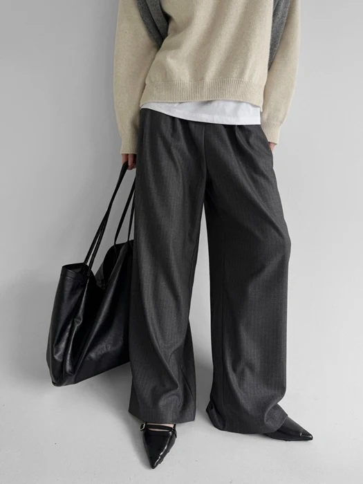 Jay Stripe Wide Pants