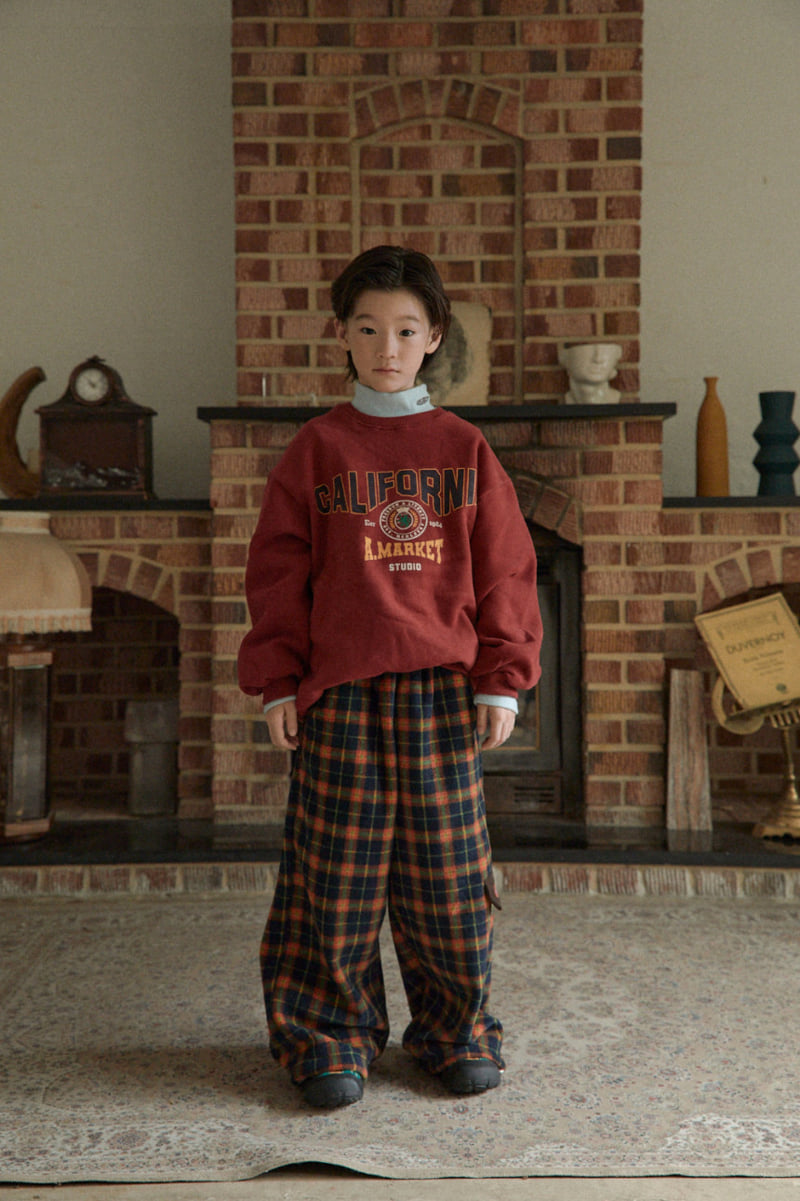 A-Market - Korean Children Fashion - #Kfashion4kids - Check Fleece Pants - 9