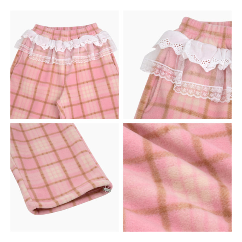 A-Market - Korean Children Fashion - #childofig - Tiered Check Pants - 12