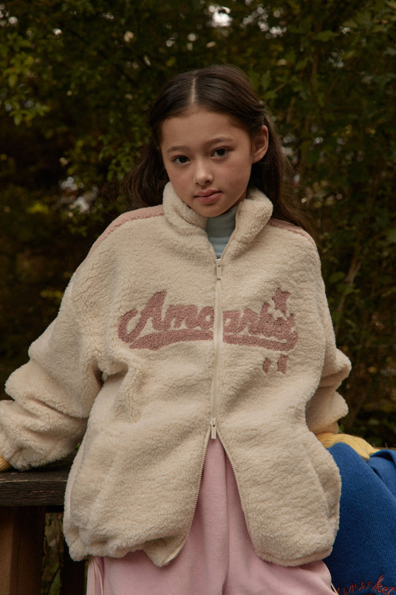 A-Market - Korean Children Fashion - #childofig - Yoke Fleece Zip-Up - 9