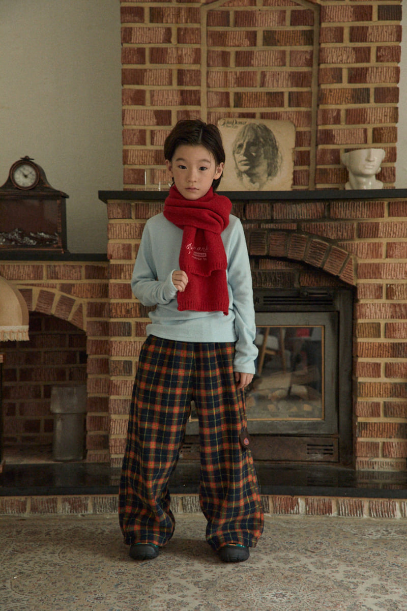 A-Market - Korean Children Fashion - #designkidswear - Check Fleece Pants - 3