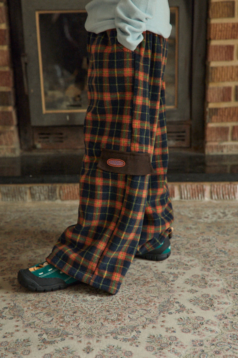 A-Market - Korean Children Fashion - #designkidswear - Check Fleece Pants - 4