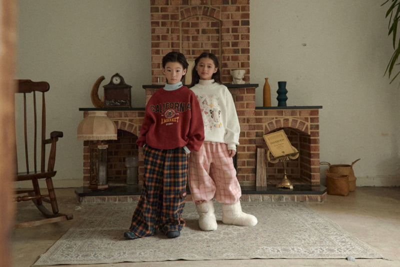 A-Market - Korean Children Fashion - #kidsshorts - Check Fleece Pants - 6