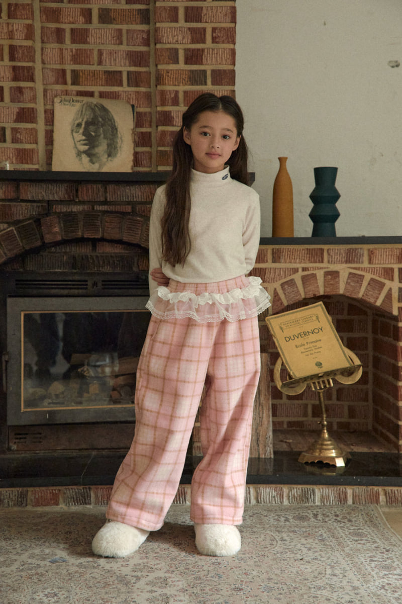 A-Market - Korean Children Fashion - #kidsshorts - Tiered Check Pants - 4