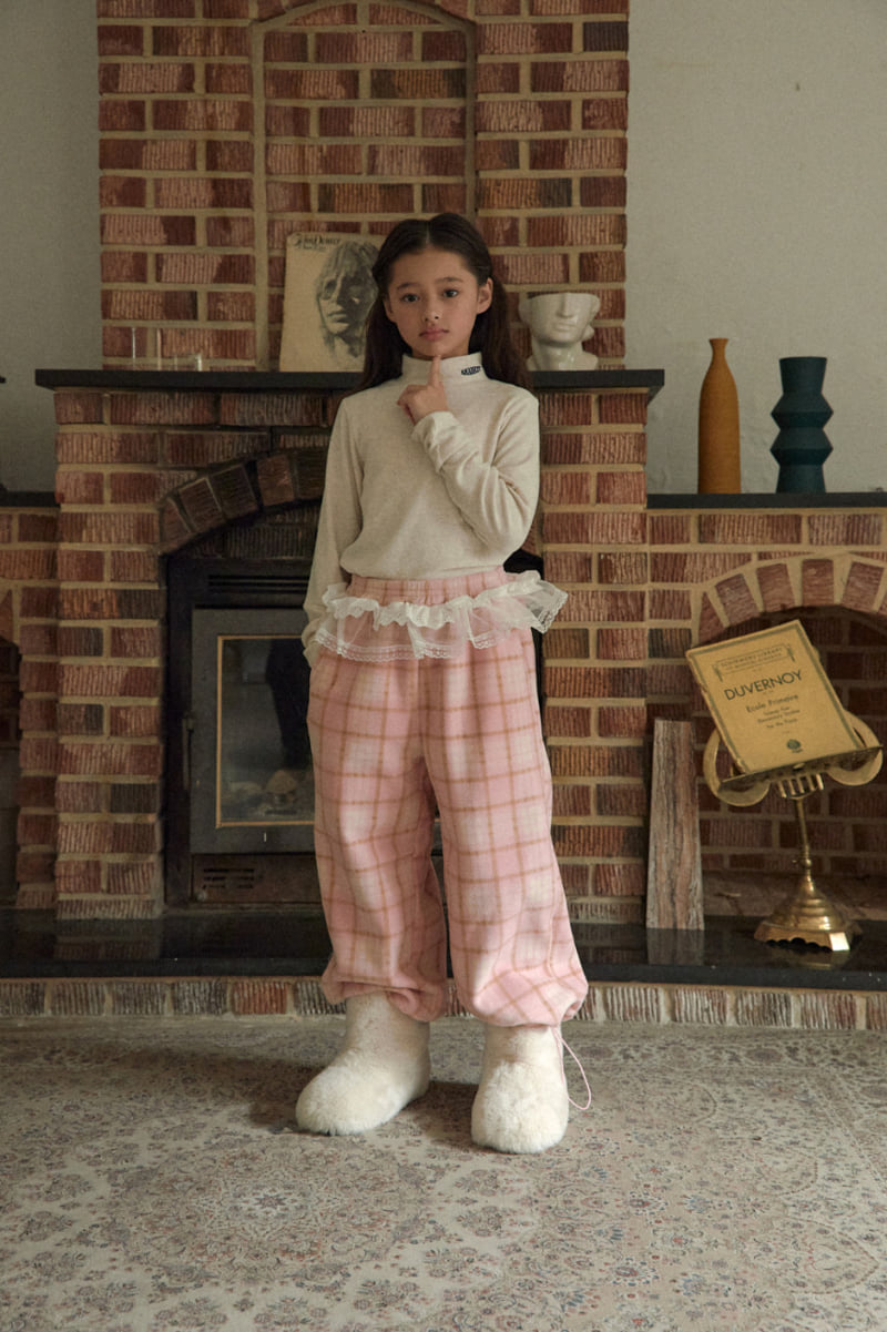 A-Market - Korean Children Fashion - #kidzfashiontrend - Tiered Check Pants - 5