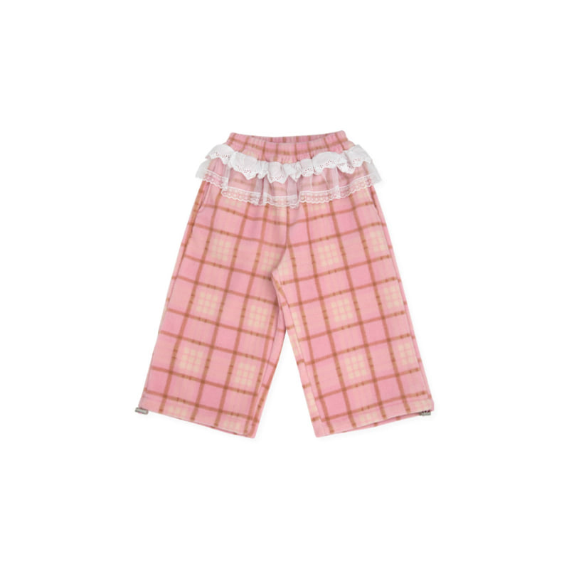A-Market - Korean Children Fashion - #prettylittlegirls - Tiered Check Pants - 10