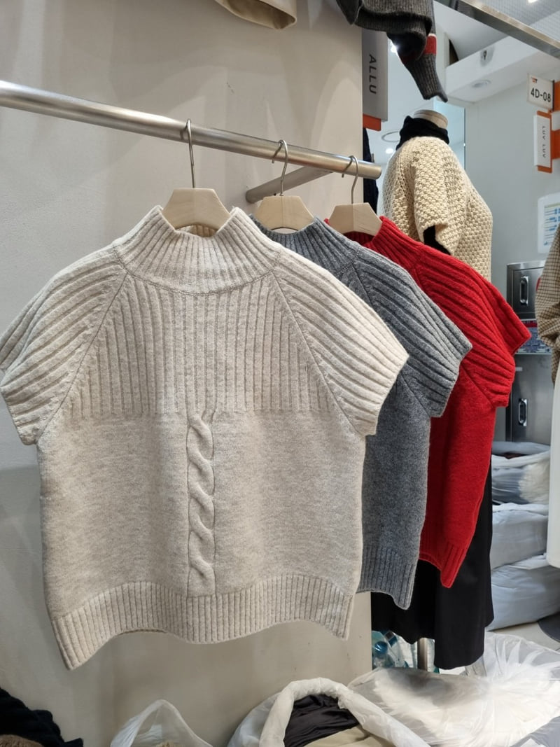 Allu - Korean Women Fashion - #momslook - Amber Cable Half Turtleneck Knit