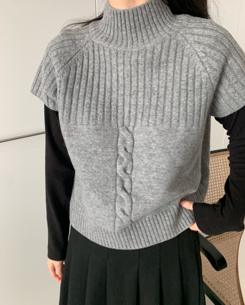 Allu - Korean Women Fashion - #momslook - Amber Cable Half Turtleneck Knit - 11