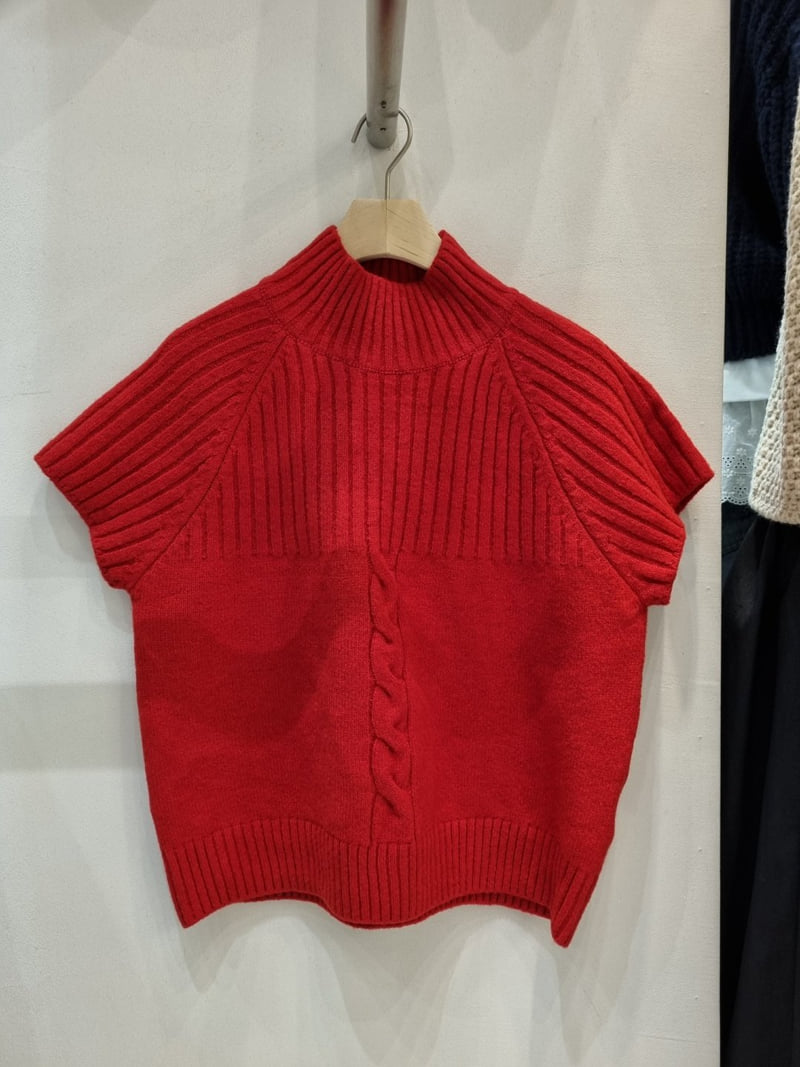 Allu - Korean Women Fashion - #momslook - Amber Cable Half Turtleneck Knit - 3
