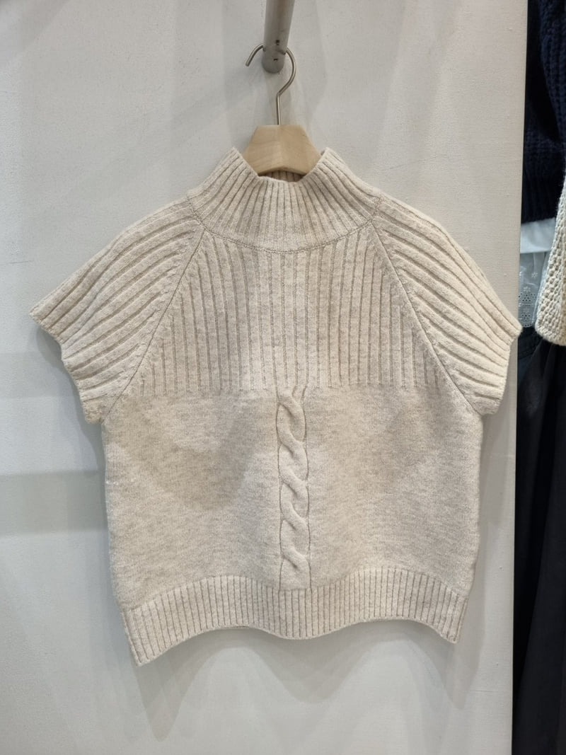 Allu - Korean Women Fashion - #momslook - Amber Cable Half Turtleneck Knit - 5