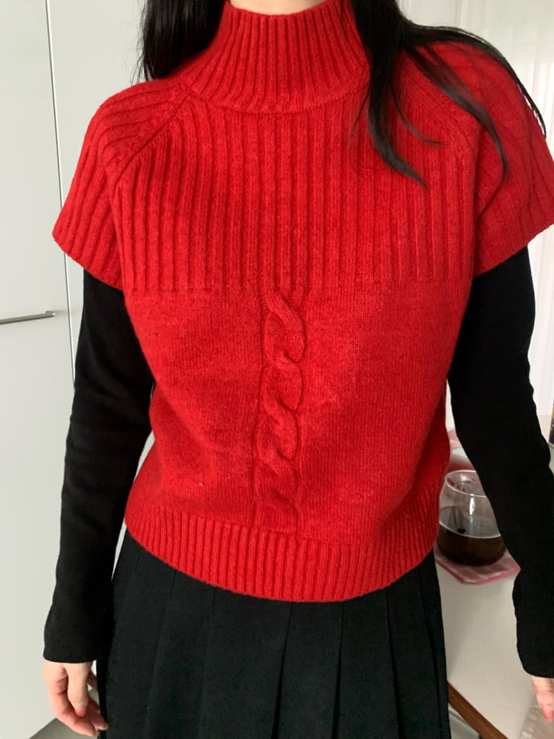 Allu - Korean Women Fashion - #momslook - Amber Cable Half Turtleneck Knit - 7