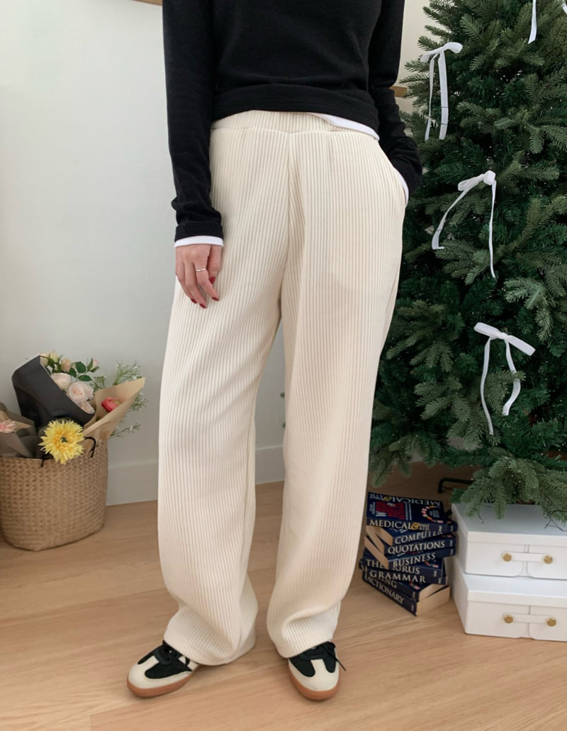 Allu - Korean Women Fashion - #momslook - Velour Banding Pants - 6