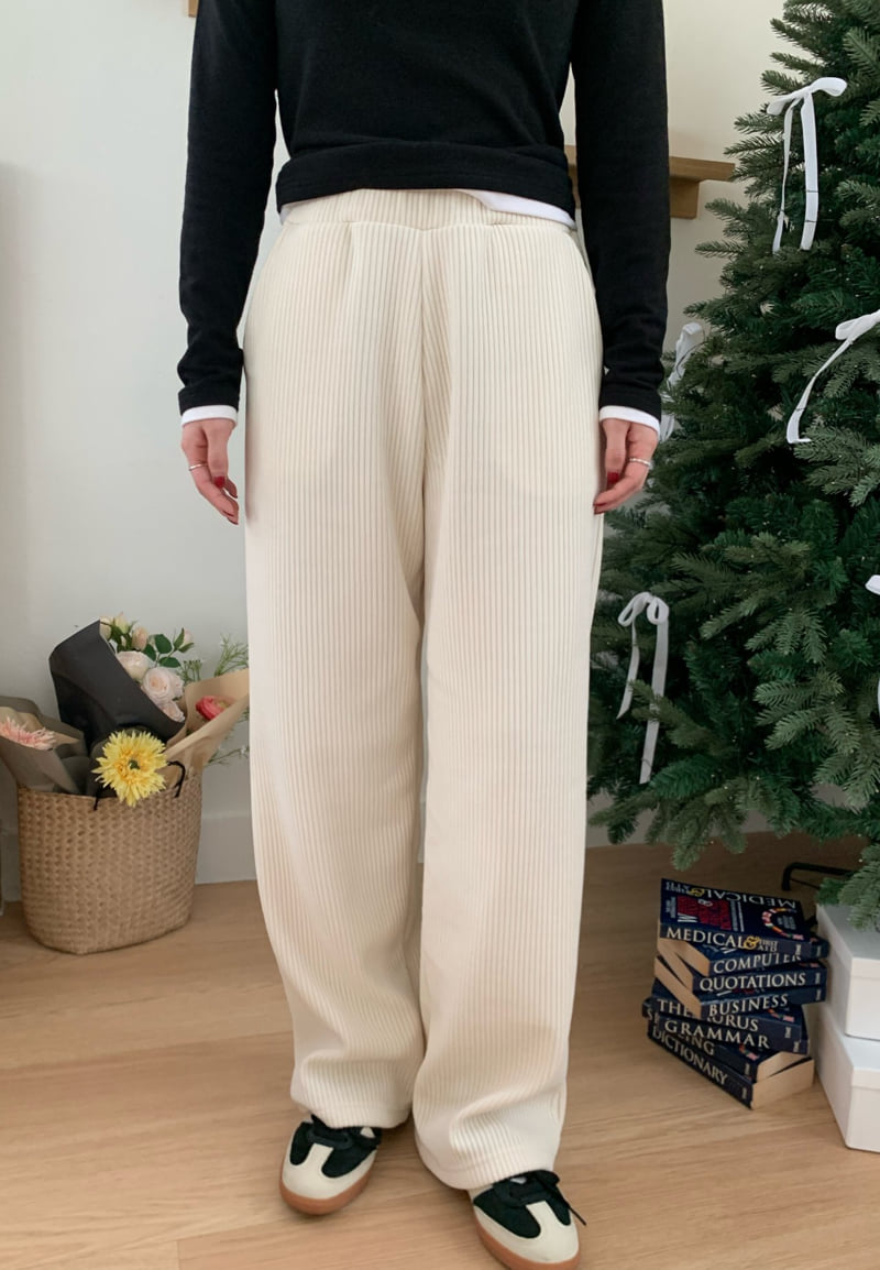 Allu - Korean Women Fashion - #momslook - Velour Banding Pants - 8