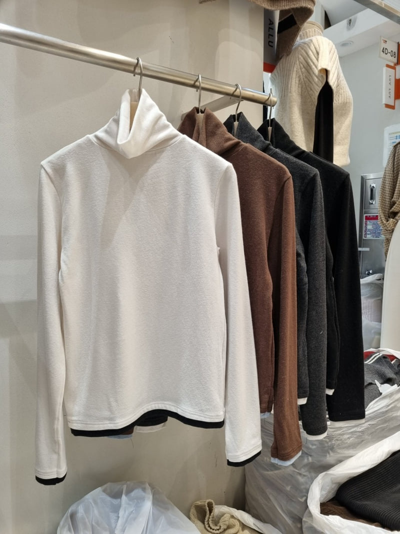 Allu - Korean Women Fashion - #momslook - Angora Turtleneck Tee
