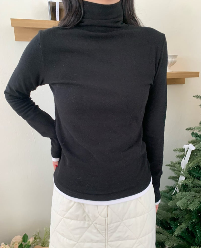 Allu - Korean Women Fashion - #momslook - Angora Turtleneck Tee - 11