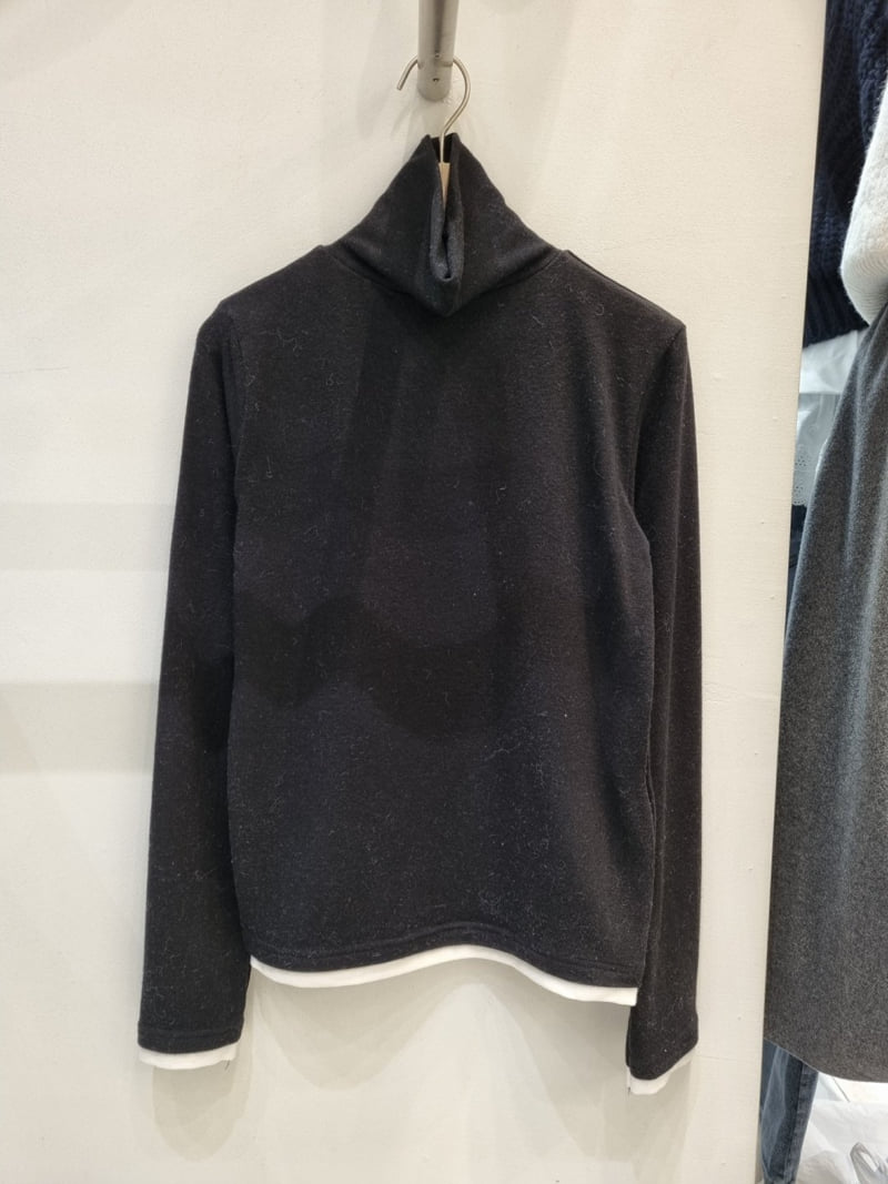 Allu - Korean Women Fashion - #momslook - Angora Turtleneck Tee - 3