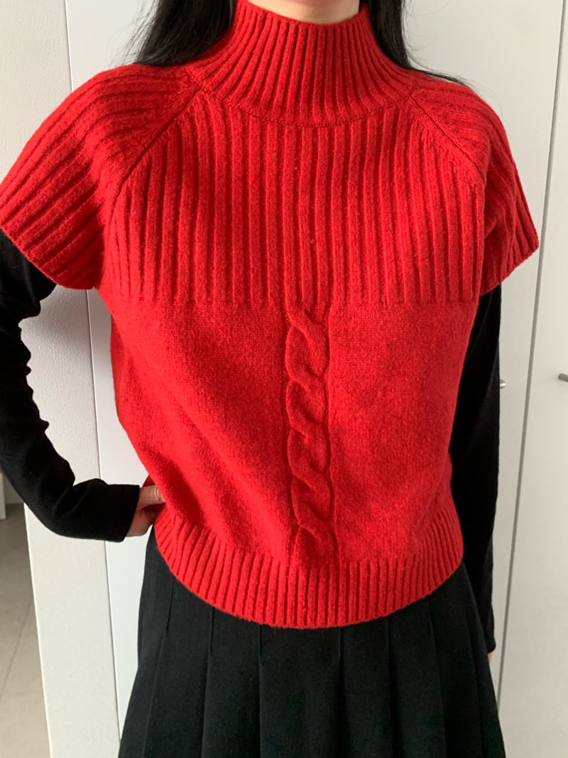 Allu - Korean Women Fashion - #womensfashion - Amber Cable Half Turtleneck Knit - 6