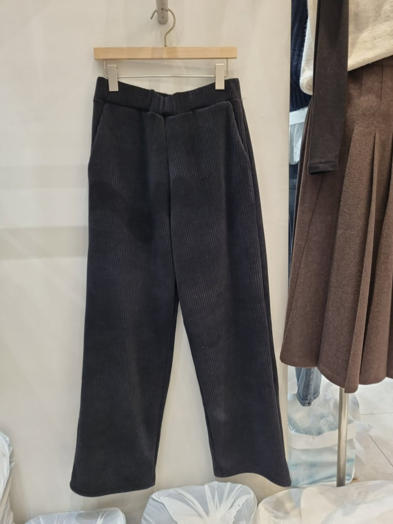 Allu - Korean Women Fashion - #womensfashion - Velour Banding Pants - 5