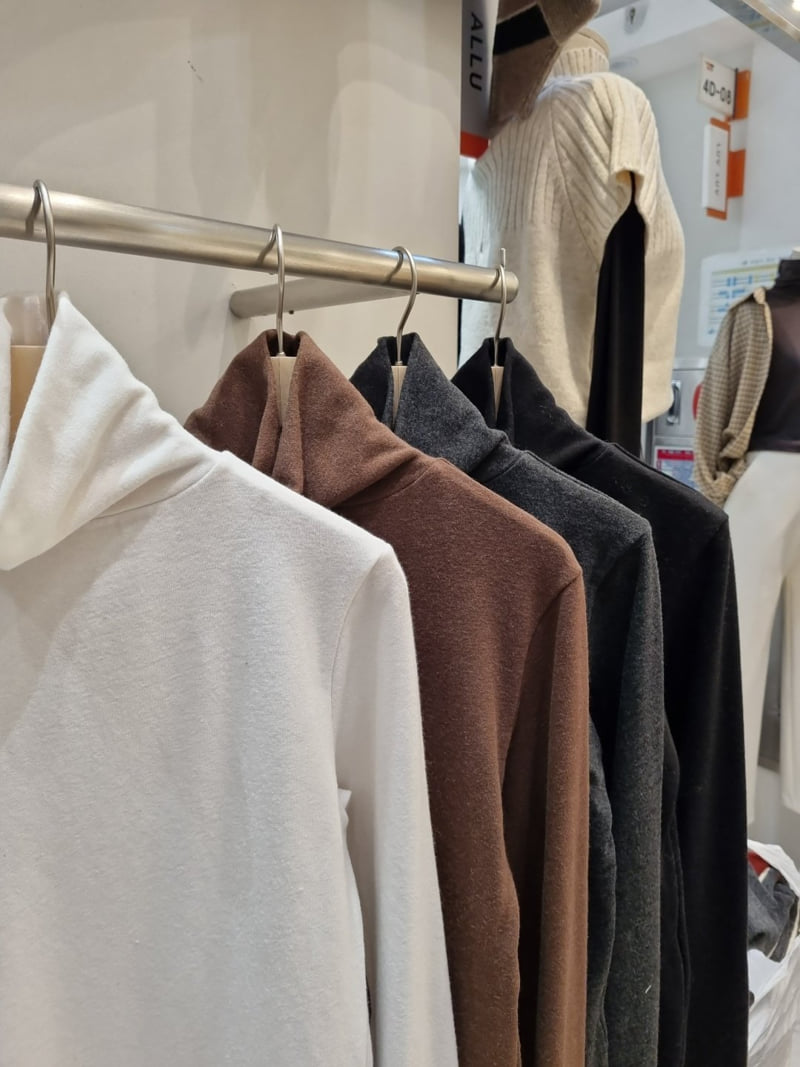 Allu - Korean Women Fashion - #womensfashion - Angora Turtleneck Tee - 2