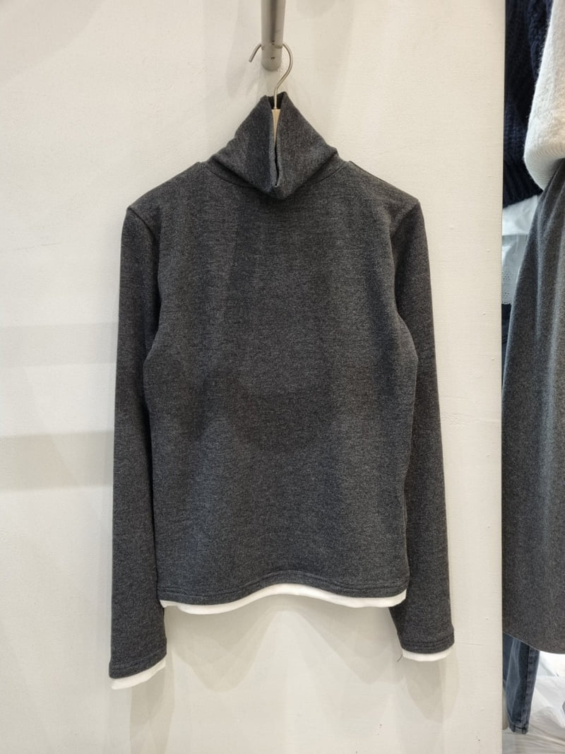 Allu - Korean Women Fashion - #momslook - Angora Turtleneck Tee - 4