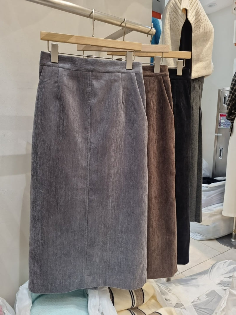 Allu - Korean Women Fashion - #womensfashion - Velvet Skirt