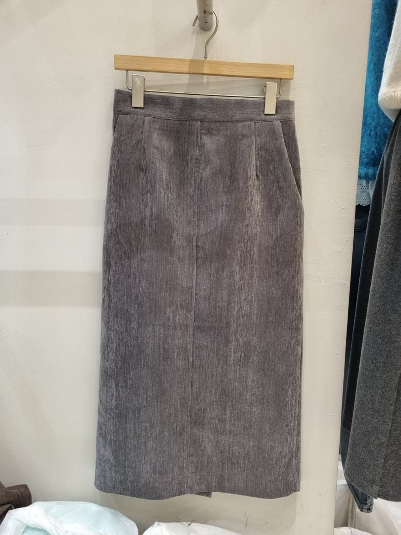 Allu - Korean Women Fashion - #womensfashion - Velvet Skirt - 5