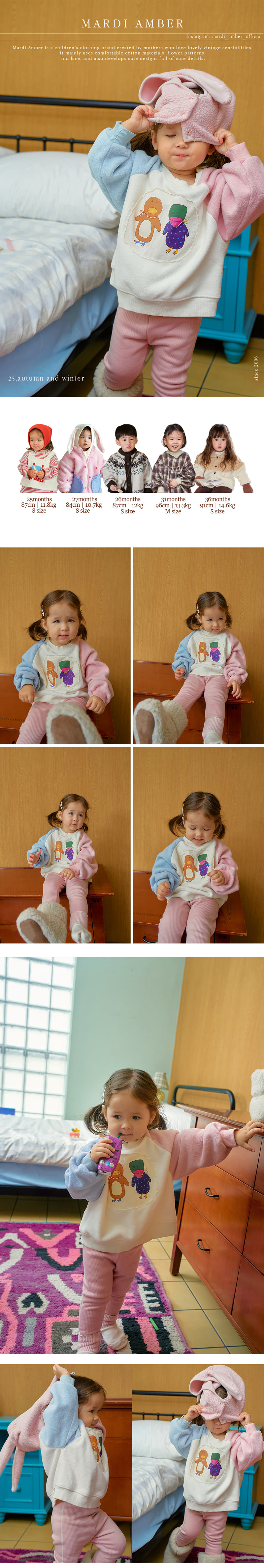 Amber - Korean Children Fashion - #childrensboutique - Pengtu Fleece Sweatshirt - 2