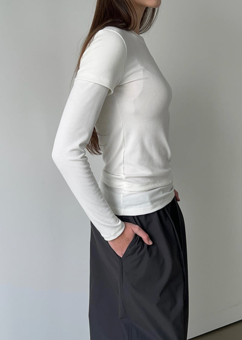Another Avenue - Korean Women Fashion - #momslook - Layered Contrast Tee - 3