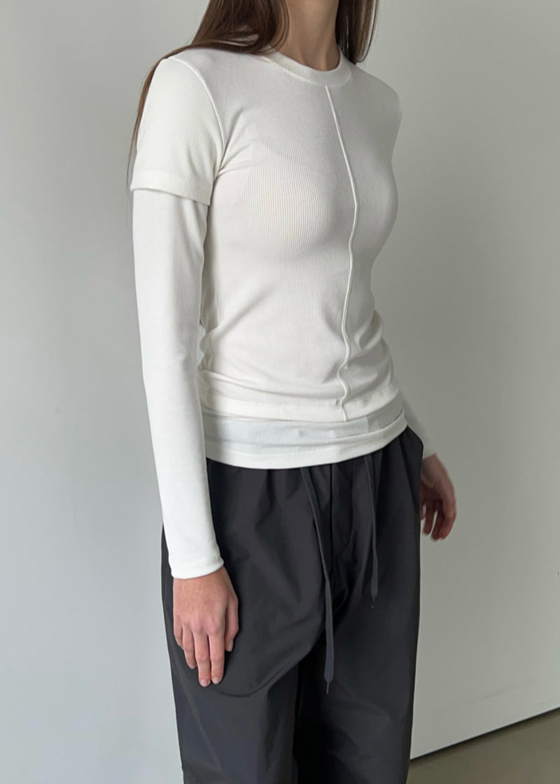 Another Avenue - Korean Women Fashion - #momslook - Layered Contrast Tee - 4