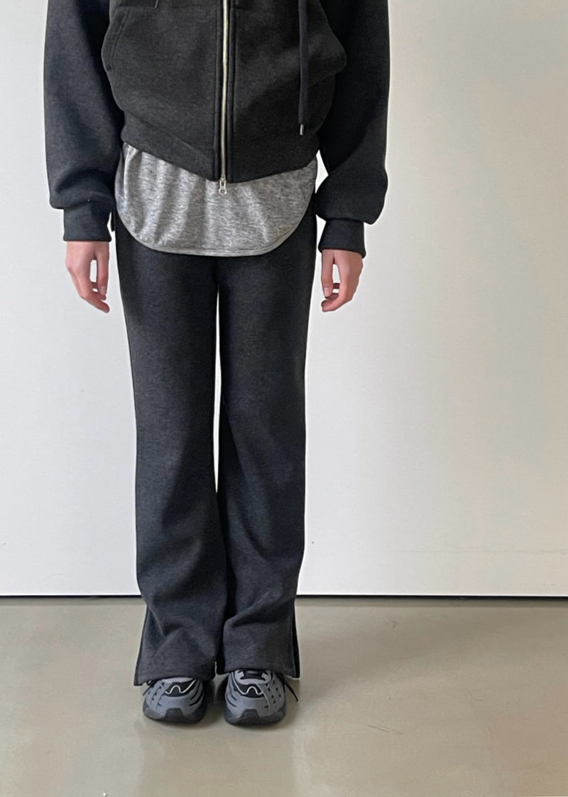 Another Avenue - Korean Women Fashion - #momslook - Mink Side Slit Pants - 8