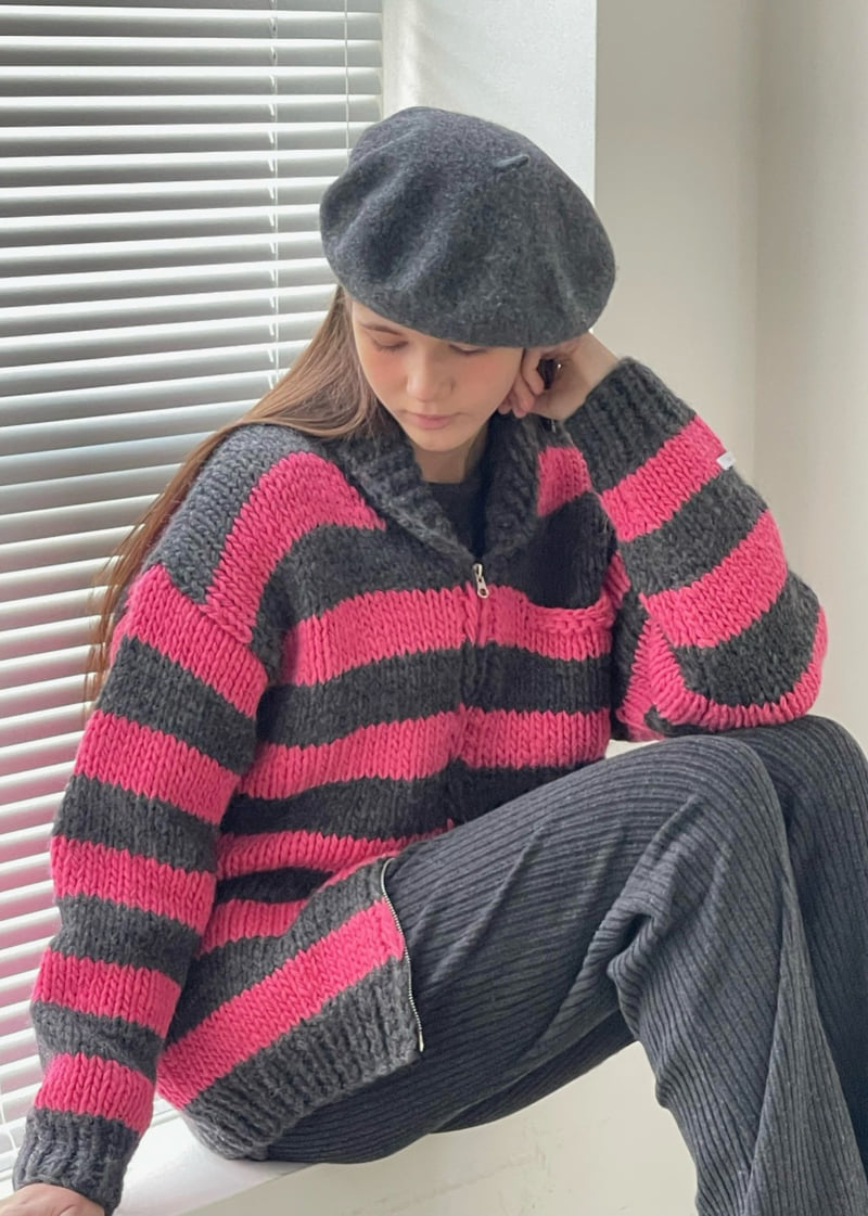 Another Avenue - Korean Women Fashion - #momslook - Coichan Handmade Stripe Cardigan - 9