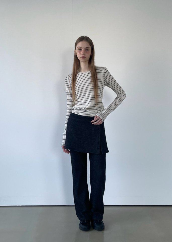 Another Avenue - Korean Women Fashion - #momslook - Grain Stripe Tee - 5