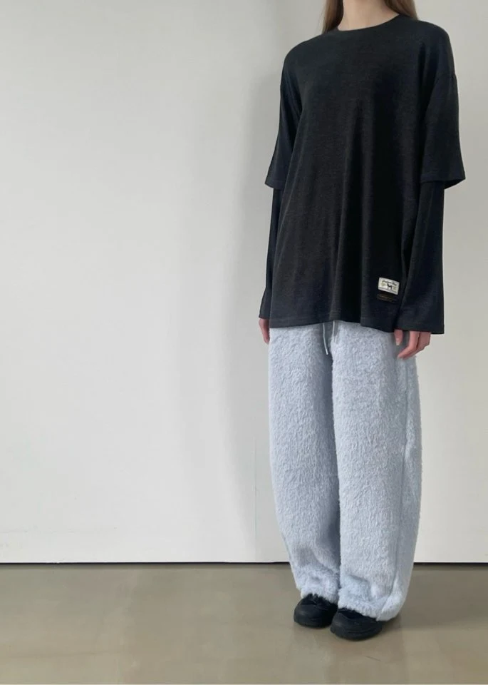Another Avenue - Korean Women Fashion - #momslook - Wool Layered Long Sleeve Tee - 11
