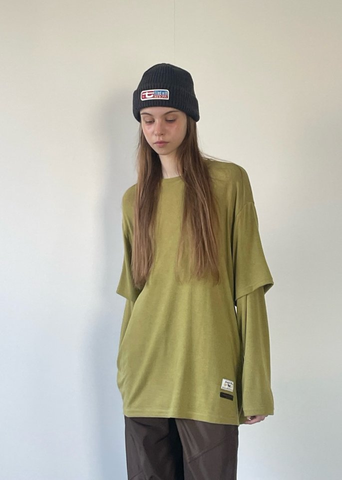 Another Avenue - Korean Women Fashion - #momslook - Wool Layered Long Sleeve Tee - 3