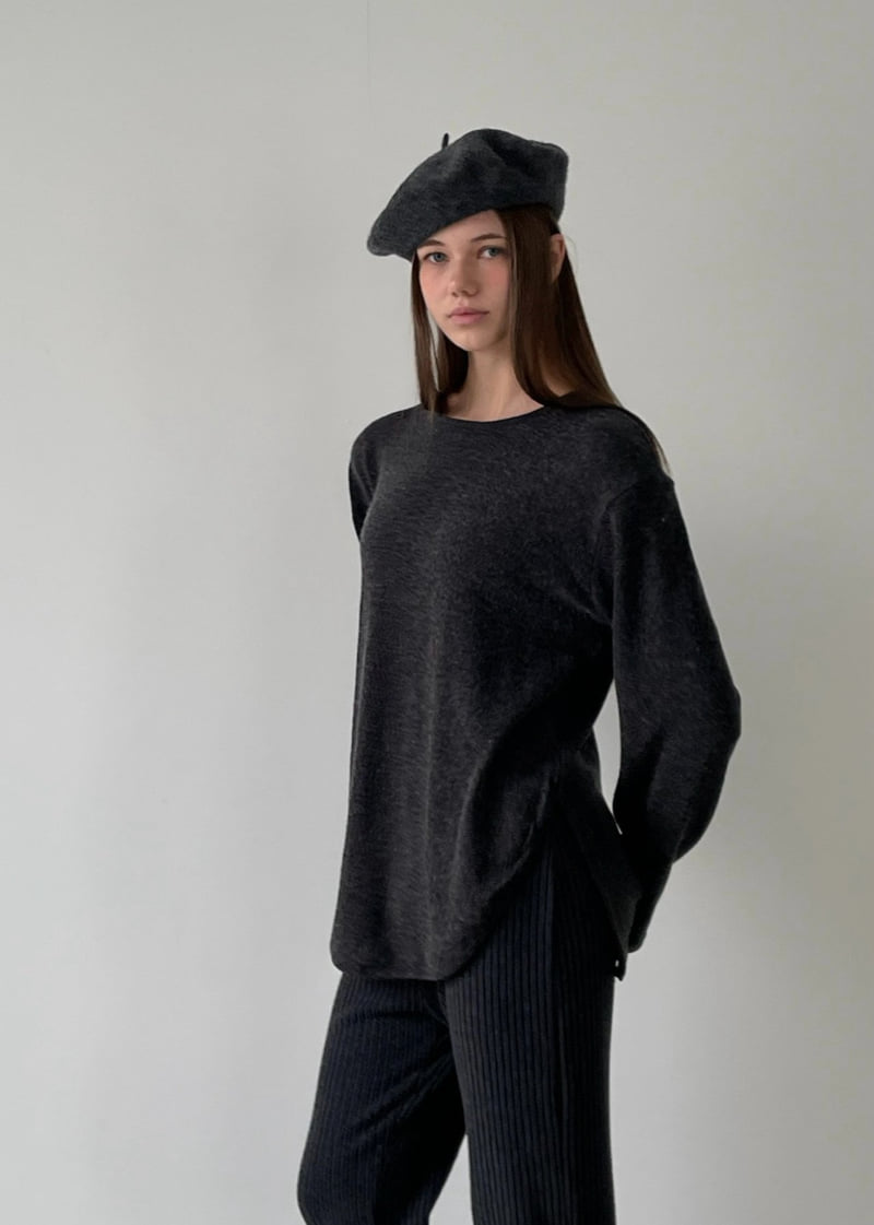 Another Avenue - Korean Women Fashion - #restrostyle - Wool Angora Round Tee - 11