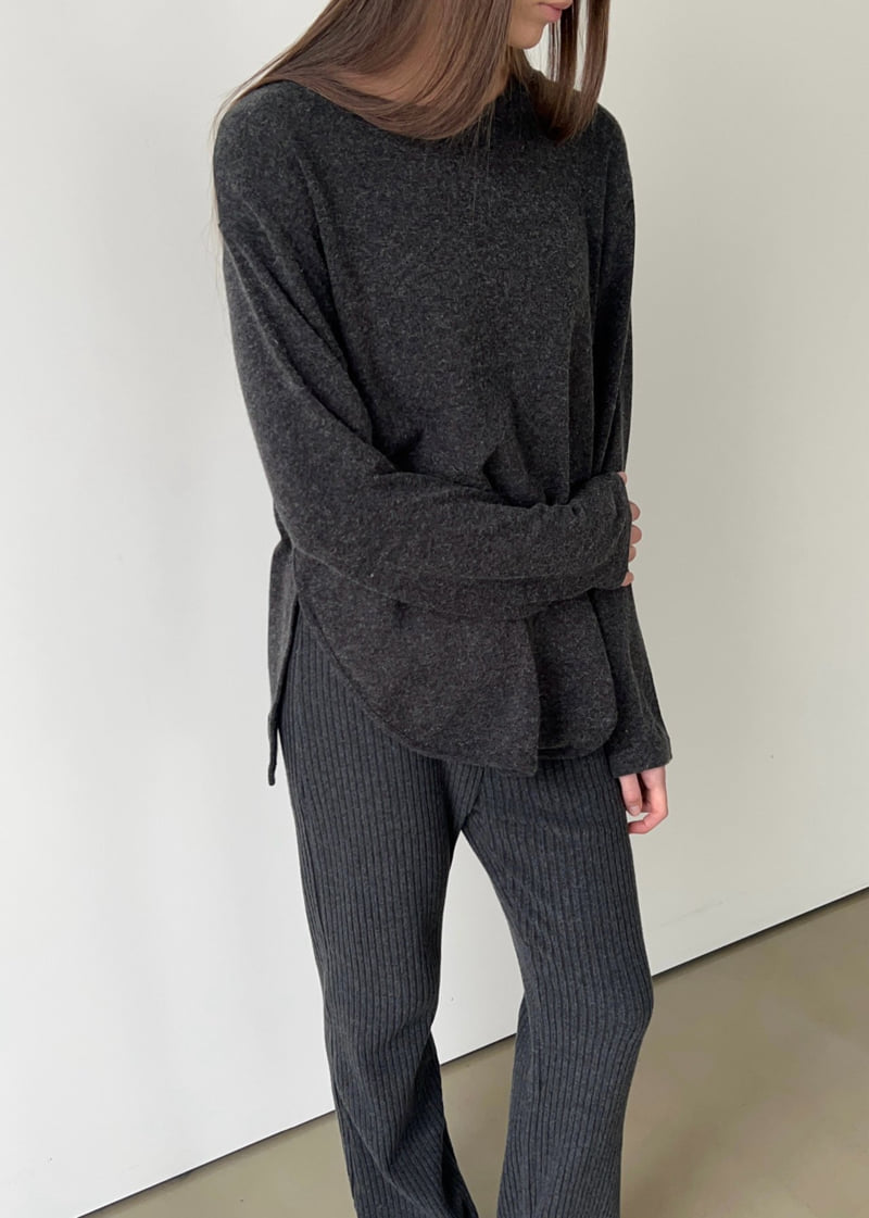 Another Avenue - Korean Women Fashion - #romanticstyle - Wool Angora Round Tee - 12