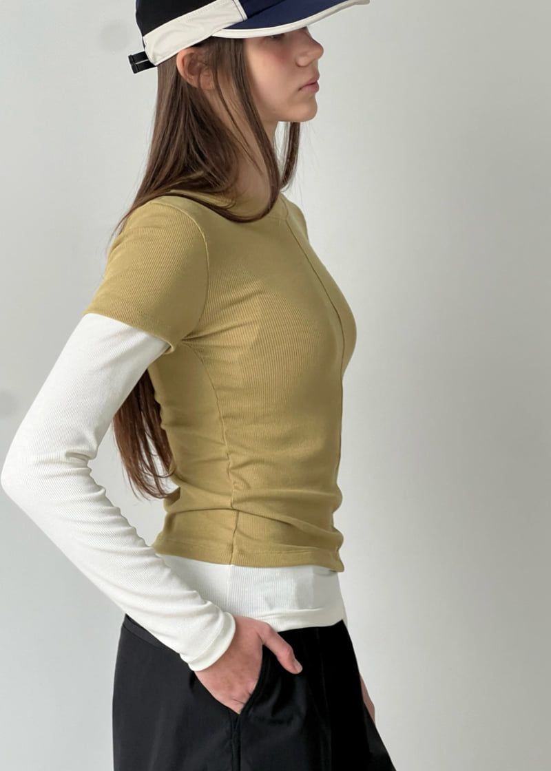 Another Avenue - Korean Women Fashion - #romanticstyle - Layered Contrast Tee - 11