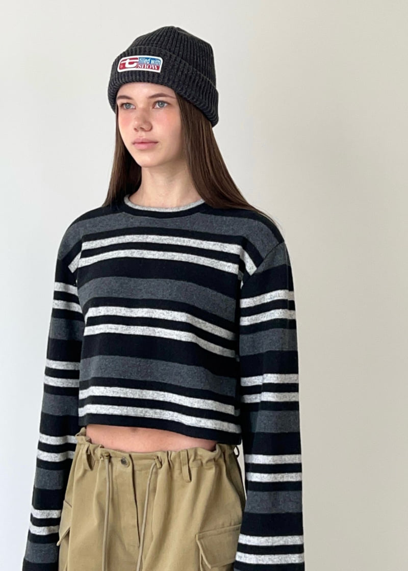 Another Avenue - Korean Women Fashion - #thelittlethings - Two-Tone Mix Crop Tee - 6