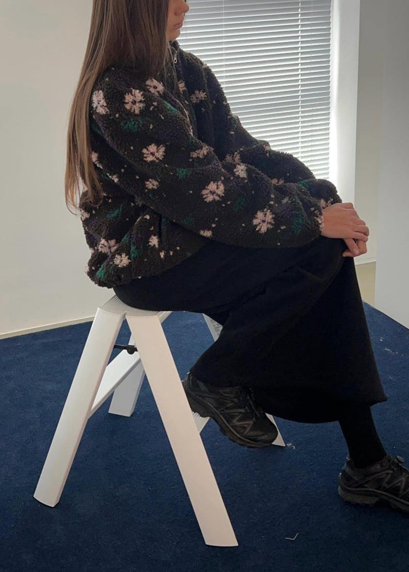Another Avenue - Korean Women Fashion - #thelittlethings - Small Floral Fleece Jacket - 3